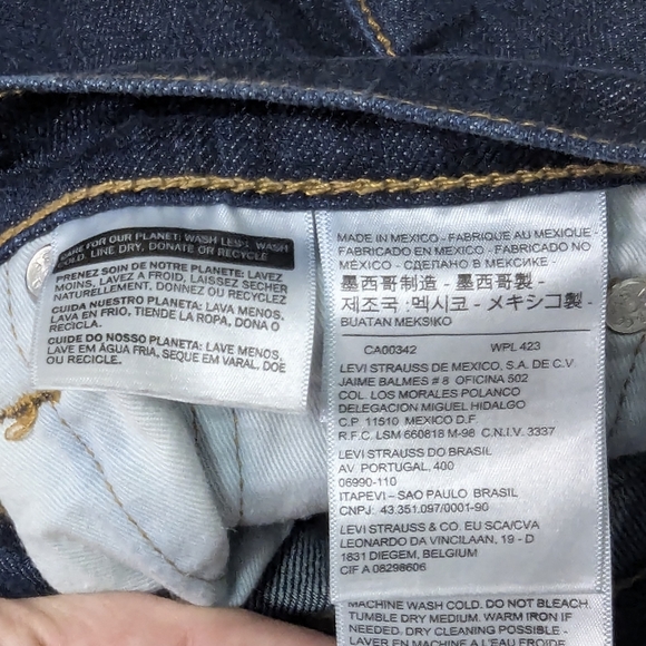 Levi's 511 black label dark blue jeans 28x30 bootcut - Picture 6 of 7